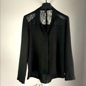 Black lace blouse